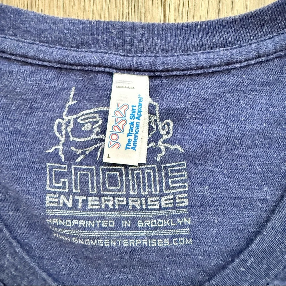 ModCloth Alpaca Hot Air Ballon American Apparel Scoop Neck Graphic Blue Large - Picture 4 of 8